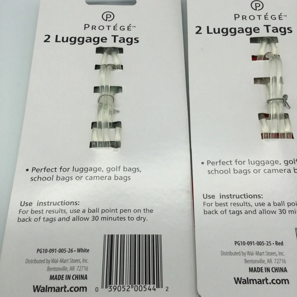 - Protege luggage tags . New